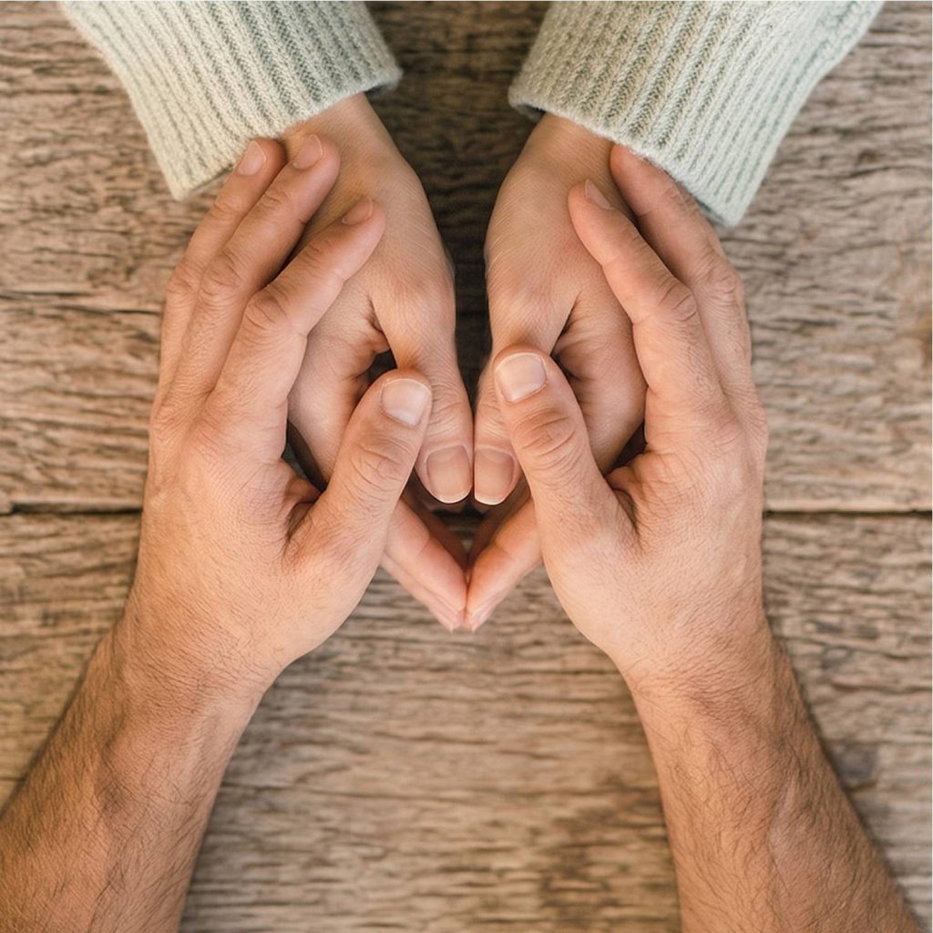 ידיים אחת על השניה